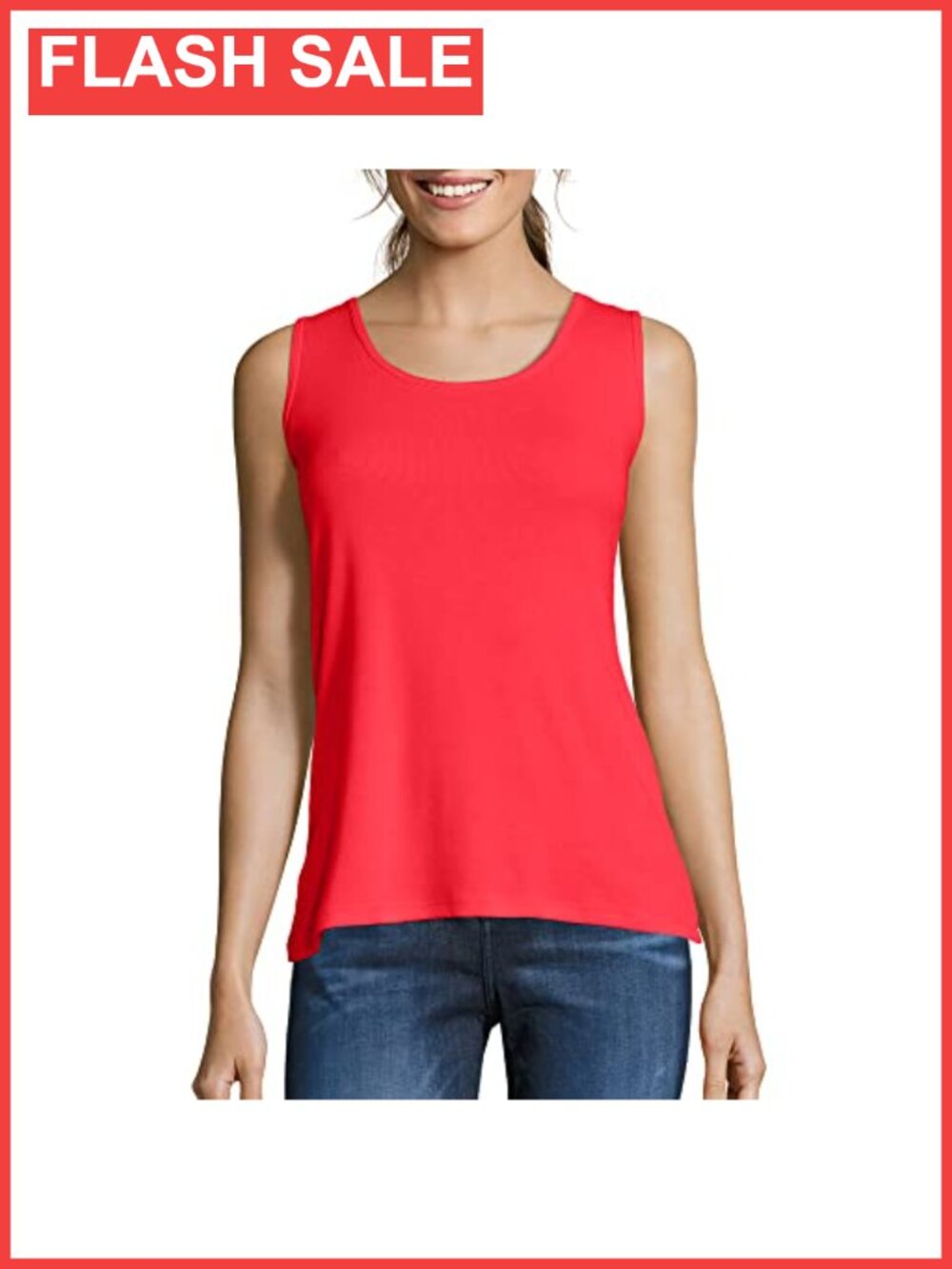 Women's Mini-Ribbed Cotton Tank Top Sleeveless Scoop Neck Ribbed